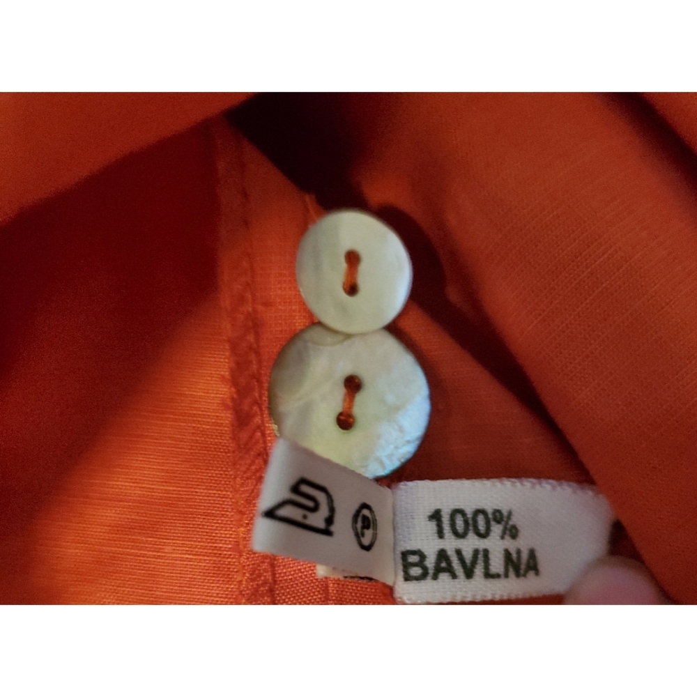 Josef Tresek Orange Cotton Blazer Large - Picture 8 of 8